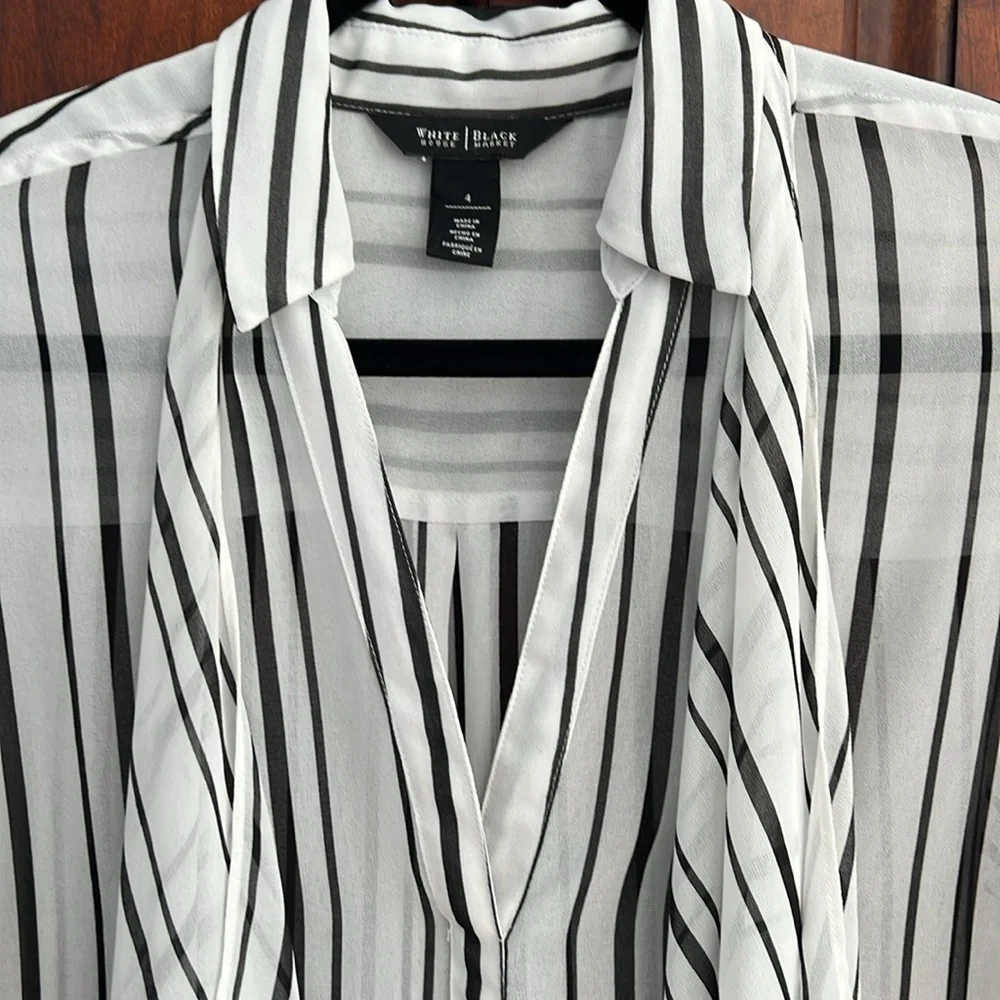 WHBM high lo tunic with detachable scarf- size 4 - Picture 2 of 4